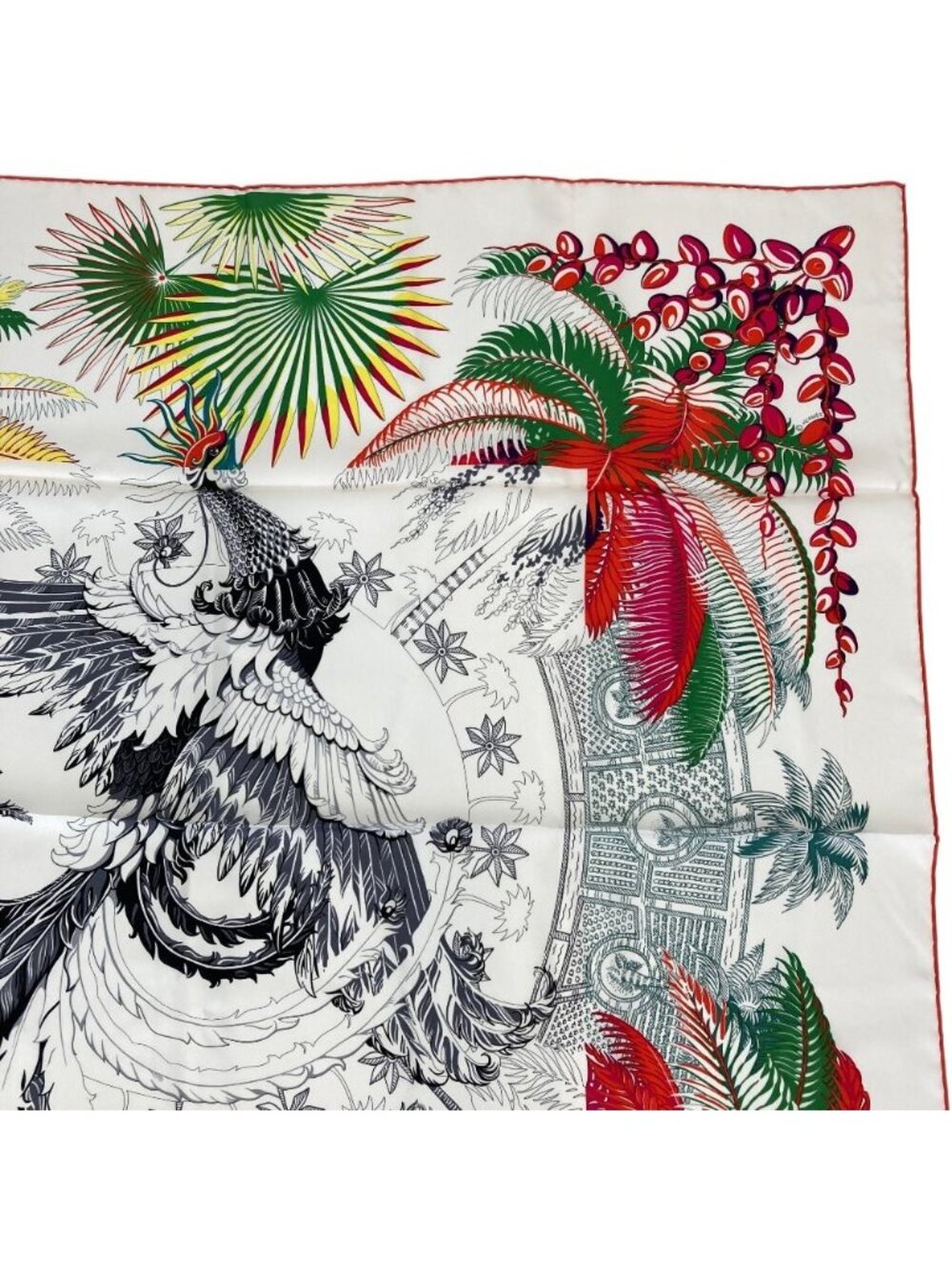 Hermes Carre 90 Mythiques Phoenix Silk Scarf White Multicolor - Picture 4 of 10